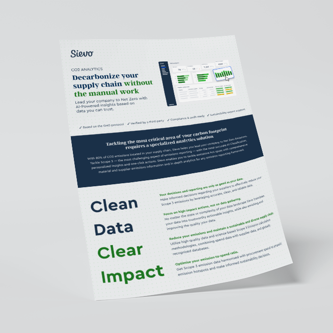 CO2 Analytics one pager mock up
